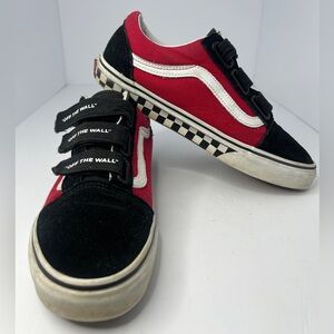 Vans Off the Wall Men's 8 Women's 9.5 Red Black Checkered Skate Sneakers